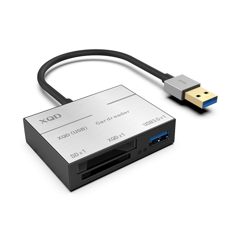 Professionele Xqd Sd Kaartlezer Tot 500 Mb/s Hoge Snelheid XQD2.0 Usb 2.0 USB3.0 Hub Camera Kit Adapter Zilver usb 3.0 Reader