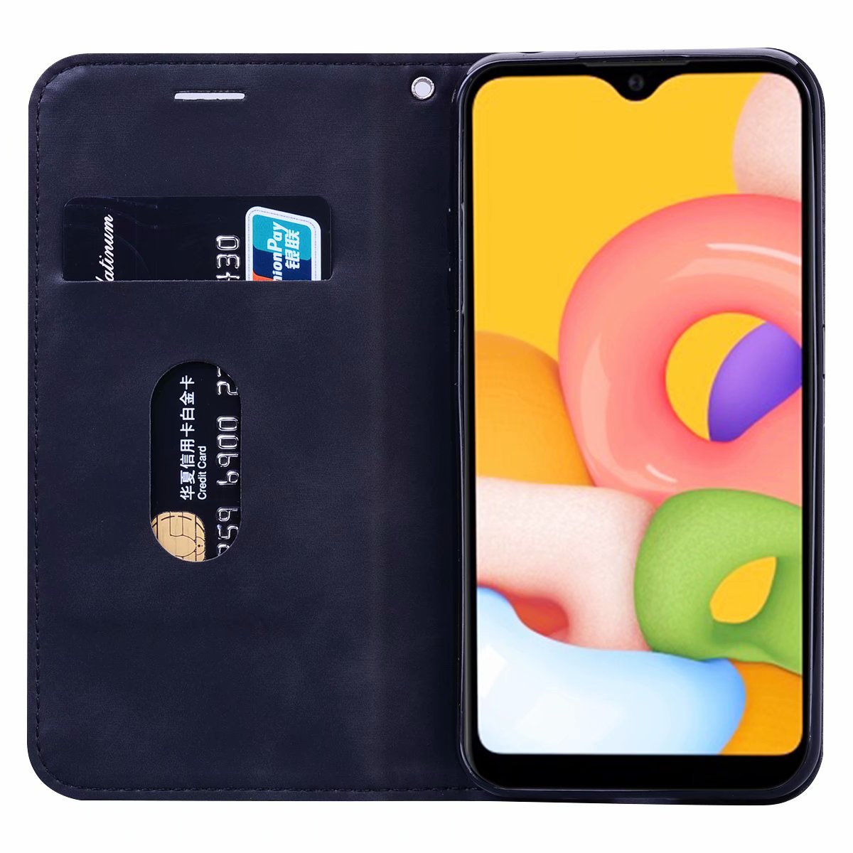Voor telefoon hoesjes samsung galaxy  a01 a015f 5.7 ''coque lederen case voor funda galaxy  a01 a 01 cover boek op samsung  a01