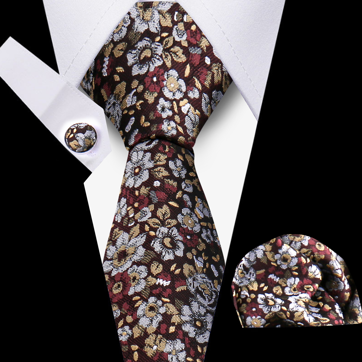 Homens gravatas gravata lenços clássicos xadrez gravata abotoaduras para homens blusa negócios acessórios de casamento mulher colar homem presente: Coral Vermelho