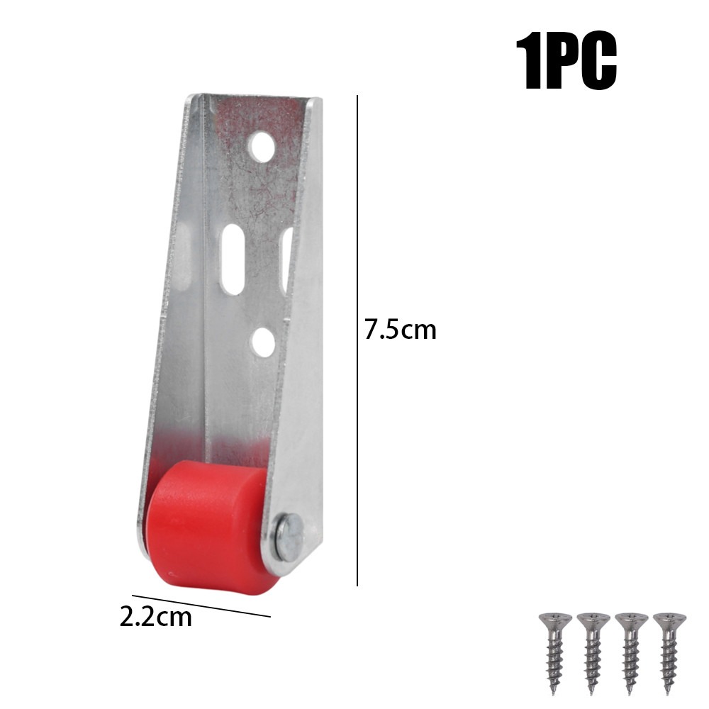 Furniture Silent Side Mounted Directional Roller Door Support Moving Wheel Multi-function Stainless Steel Pulley Gate Casters: Red