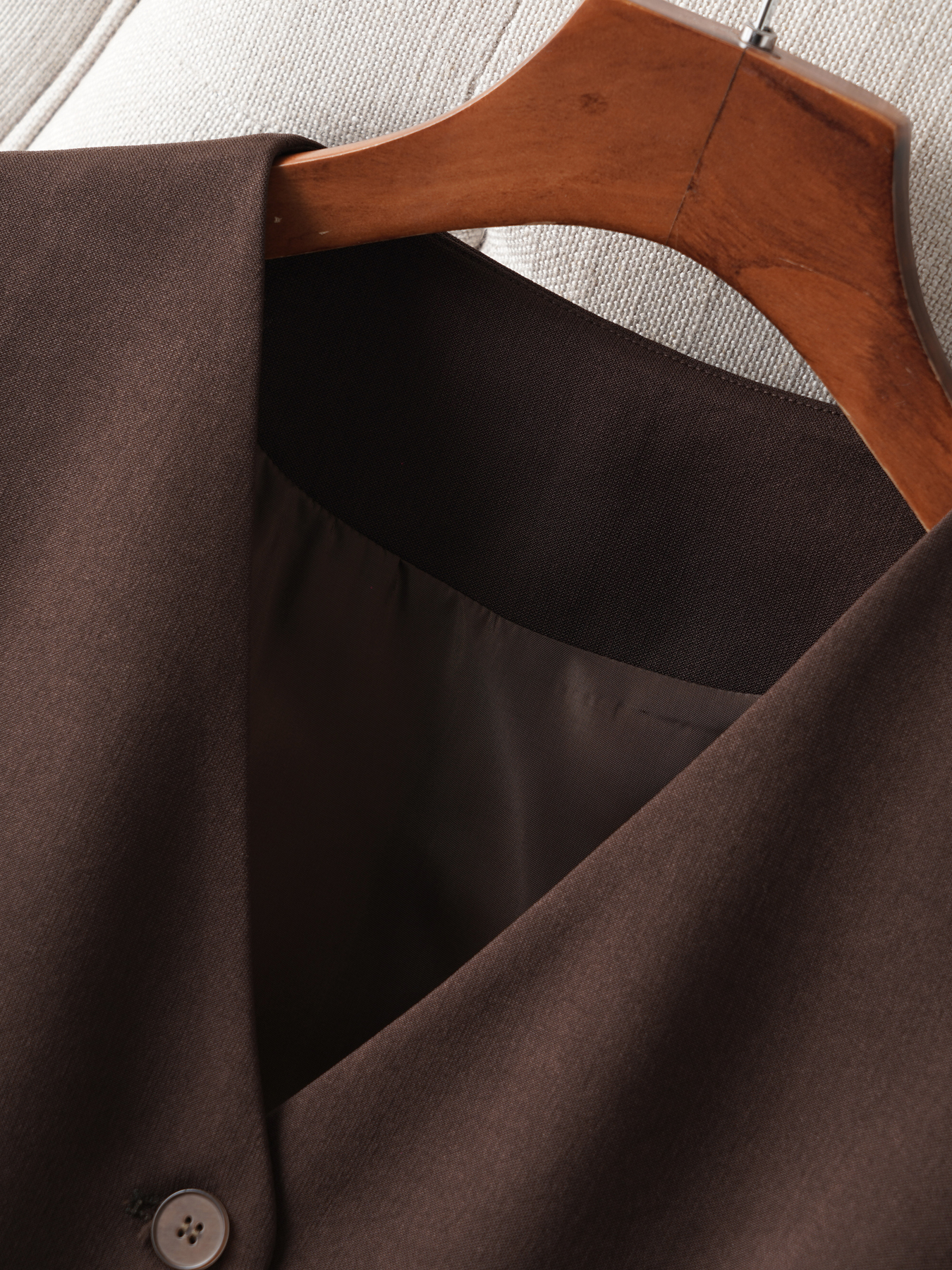 Gilet en Polyester sans manches pour femmes, col en V, à la , Style de banlieue, longueur régulière, veste d'extérieur pour la saison printemps-automne