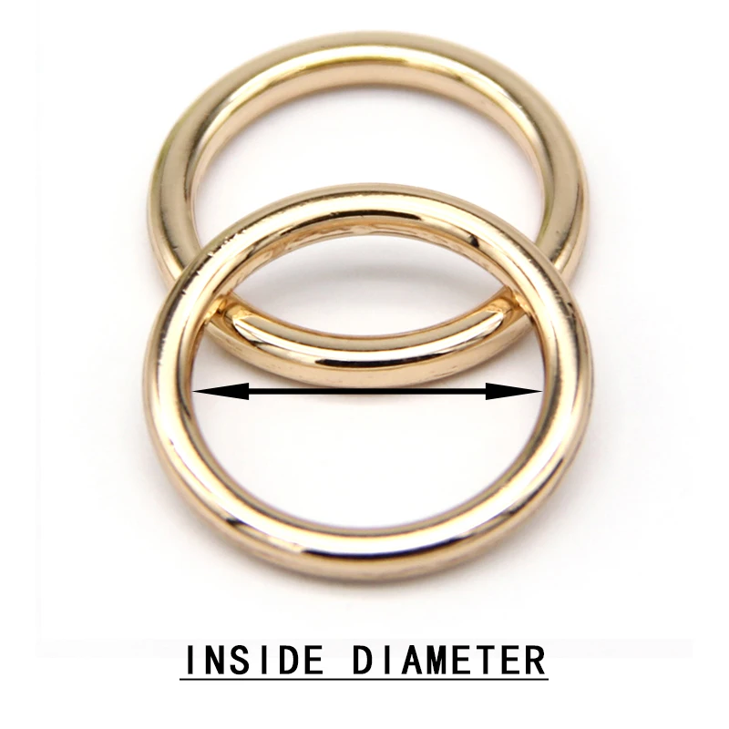 HENGC, hebillas redondas grandes de Metal con anillo redondo, tela de cierre para cinturón de cuero, zapatos, bolsos, prendas de vestir, costura de , manualidades DIY,: 3 mm / Cobre envejecido