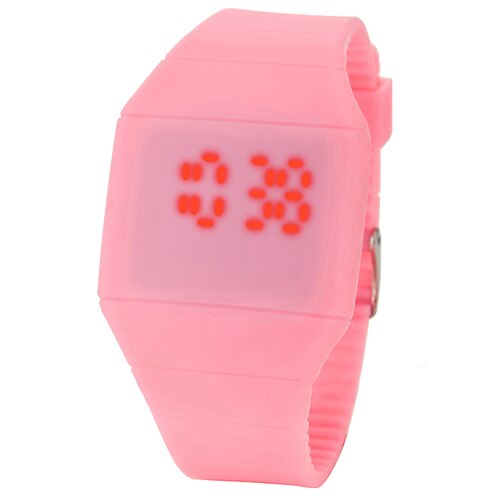 écran tactile Led montres numériques hommes femmes montres Ultra mince en plastique électronique montres Reloj Hombre Reloj Mujer: Rose