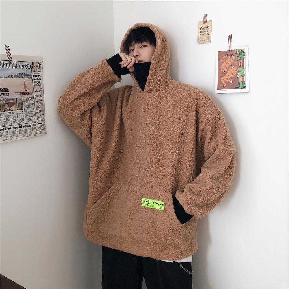 Dark Icoon Voorvak Hoodie Mannen Winter Oversized Sweatshirts Met Hoodie Preppy Stijl Hoodies