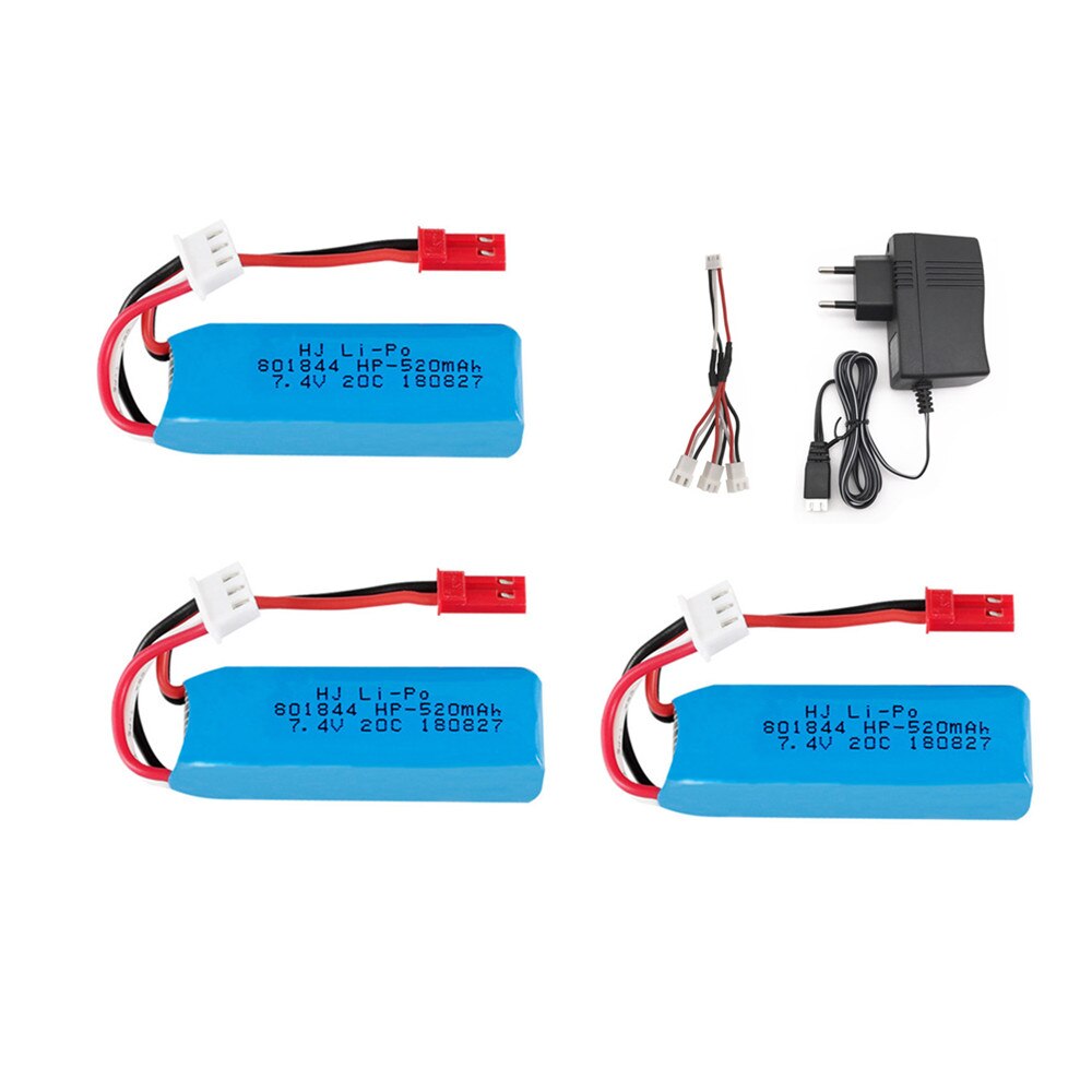 7,4 v 520mah 20C lipo batería + cargador conjunto para Wltoys XKA600 K969 K979 K989 K999 P929 P939 A202 A212 Rc coche avión partes: Amarillo