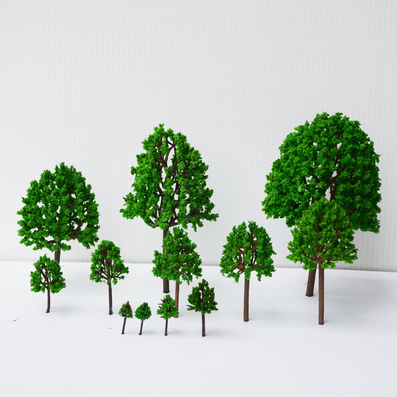 10PCS Miniature Model Sand Table Tree Landscape Miniature City Road Decoration Commercial Real Estate And Other Occasion Models