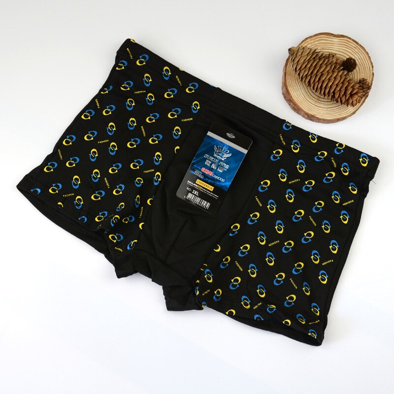 Man boxers shorts milk fiber printed trunk XXXL/4XL plus size boxer cheap Boyshorts boxers