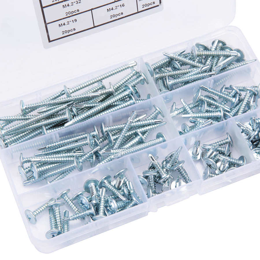 140pcs M4 2 Truss Self-drilling Self-tapping Screws Set Drilling Tail Screw