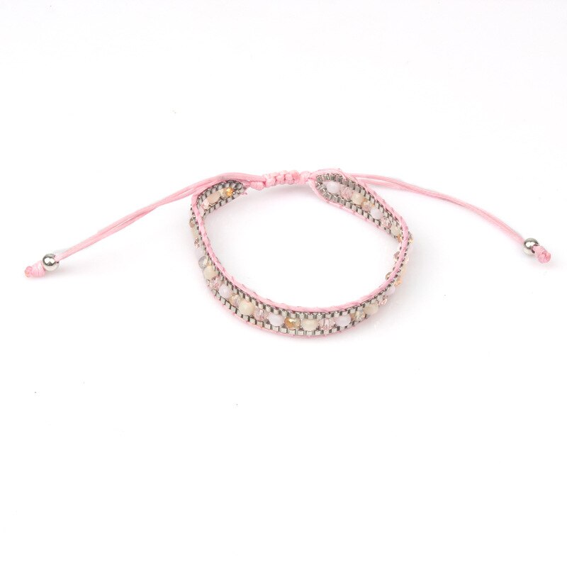 Bohemian ladies bracelet hand-woven bracelet crystal single layer beaded bracelet national wind friendship bracelet: SJ-Q6