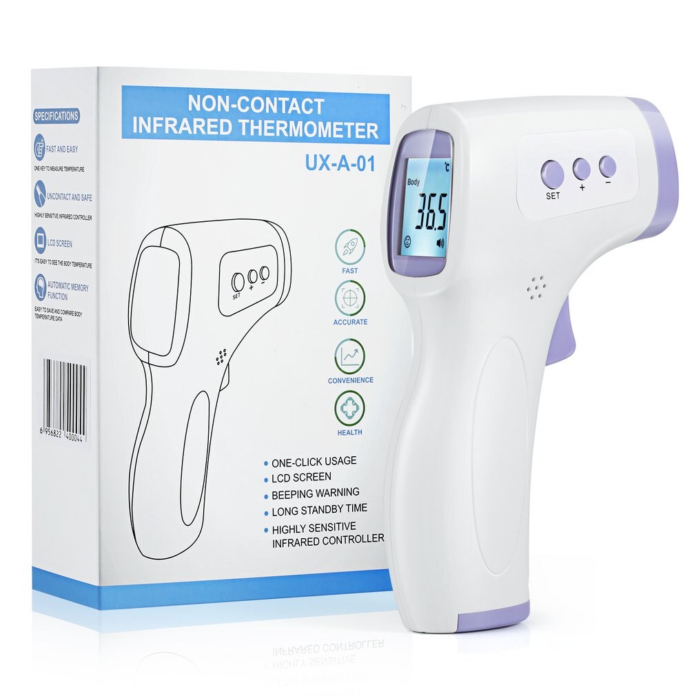 Non-contact Thermometers Forehead Temperature Measurement LCD Three Colors Backlight Digital Infrared Thermometer