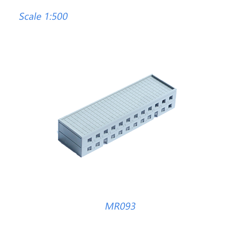 Scale1:300 1:500 Miniature Factory Building Model ABS Plastic Architecture For Diy Sand Table Scene Materials Layout Diorama Kit: black