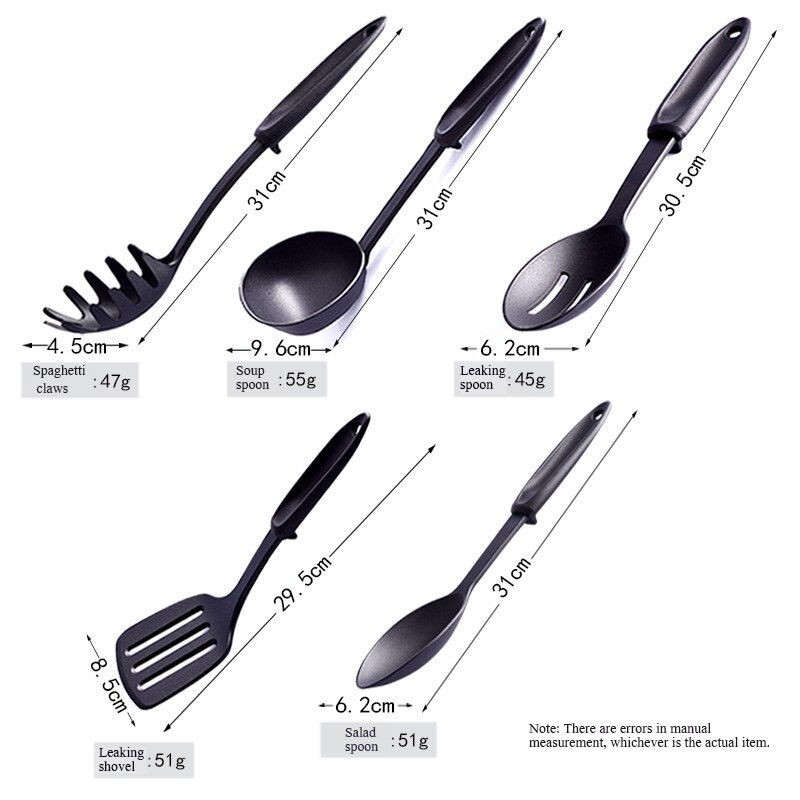 non-stick plastic nylon kitchen utensils high temperature cooking spoon shovel kitchen tools