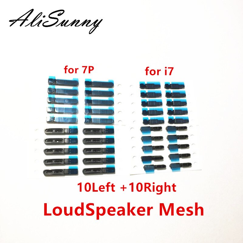 AliSunny 10Set LoudSpeaker Left + Right Buzzer Mesh Adhesive Sticker for iPhone6 7 8 Plus 8P 7G Mesh anti Dust Bottom Tap Glue