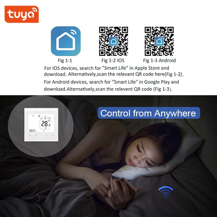 WiFi Smart Thermostat Temperature Controller for 3A Gas Boiler with Alexa Google Home Control Thermoregulator for Warm Room
