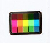 Message Notepad Bookmark Box Fluorescent Color Note Book Instructions Memo Sheets Office and School Supplies Index Sticker: 5random color