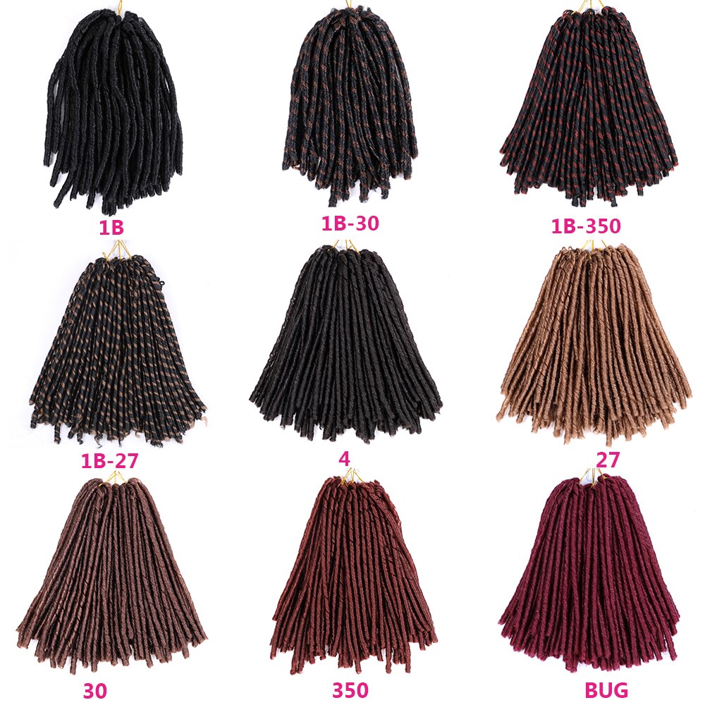 ZYR miękki Locs dredy syntetyczne przedłużanie włosów 14 cali 70g Ombre afro szydełkowe warkocze wysokotemperaturowe włókno
