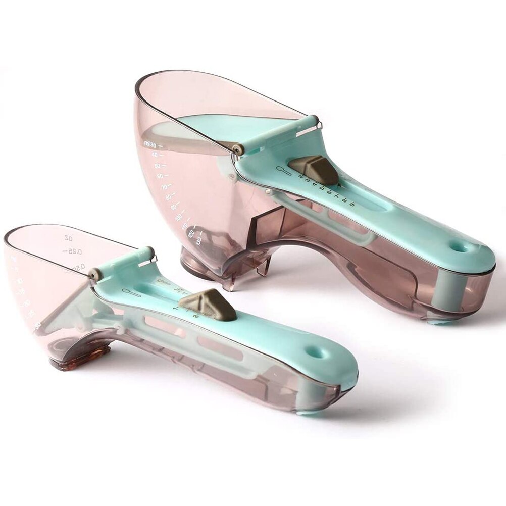 1/2PCS Adjustable Measuring Spoons Kitchen Tool Plastic Scale Measuring Spoons Set