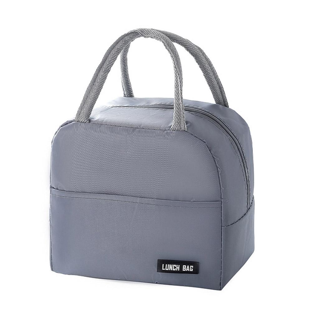 Lunch Bag Oxford Cloth Lunch Bag Insulated Lunch Box Bag with Leakproof Aluminium Foil Lining Mouth with Zipper: Blue