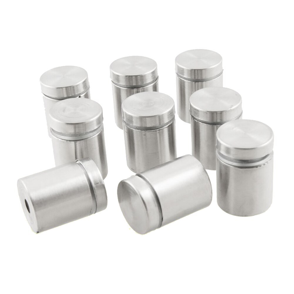 9Pcs 19 x 25mm Stainless Steel Frameless Standoff Clamp Hardware for Glass