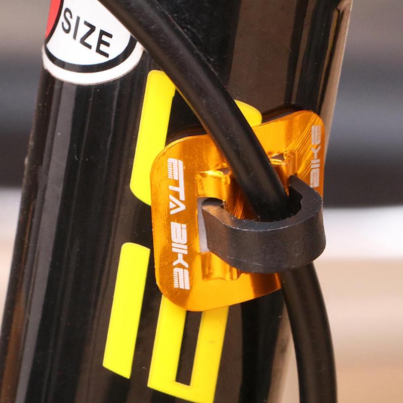 5 stk cykel cykel bremse kabel guide clips cykler gearskift line wire slange guider aluminium legering c spænder klemmer