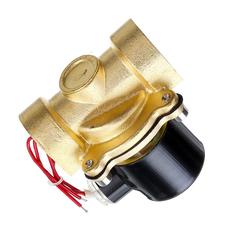 ALLSOME 1/2 3/4 1 Inch DC24V Electric Solenoid Valve Pneumatic Valve for Water Air Gas Brass Valve Air Valves Durable CJ009