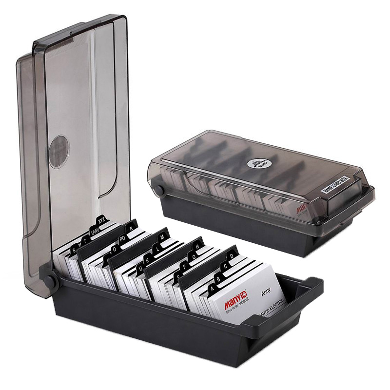 Abs desktop kortholder etui kontor filnavn rum id-kort visitkortholder stativ opbevaringsboks organizer container