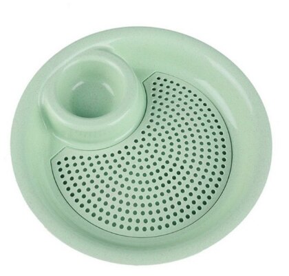 Plateau rond Double couche pour boulettes | 1 pièce, plateau de vidange avec soucoupe plongeante assiette de collation fruits français porte-frites plat poêle ustensiles de cuisine: 5