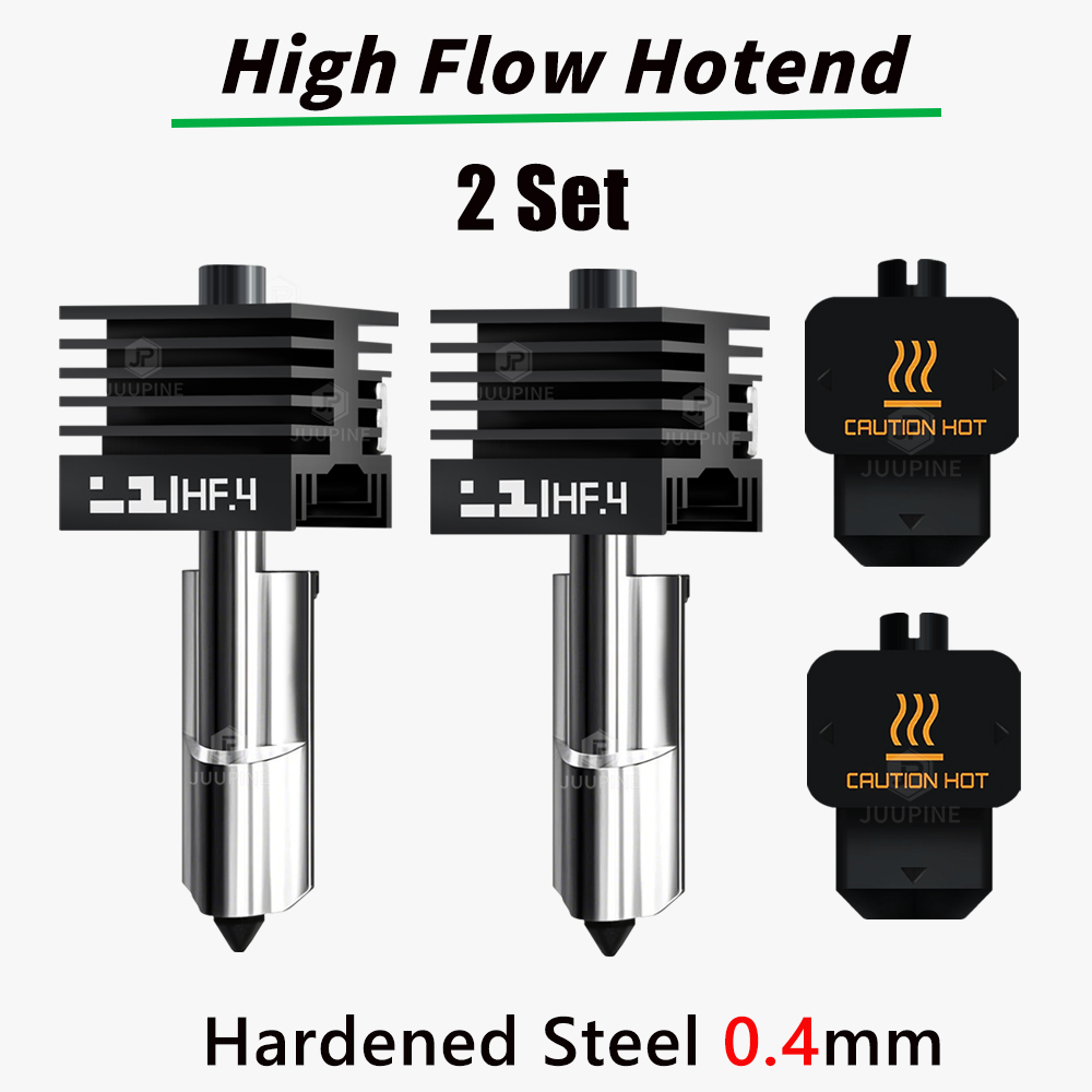 H2d hotend highflow for bmabu lab  h2d hotend  h2d bambu lab 0.4mm herdet stålende for  h2d 3d pinter-deler: Blå