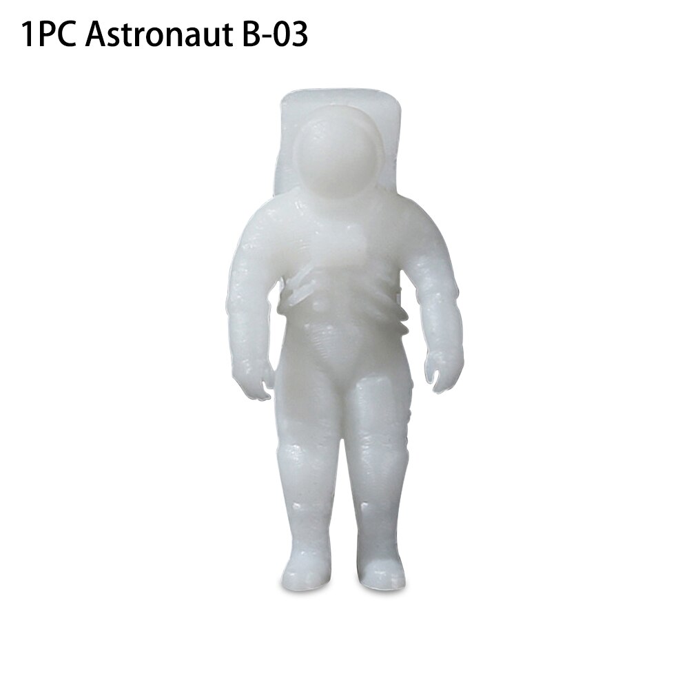 1PC 3D Mini Planet Astronaut Filling Molds Materials Micro Landscape DIY Craft UV Epoxy Resin Mould Jewelry Tool: 1PC B-03