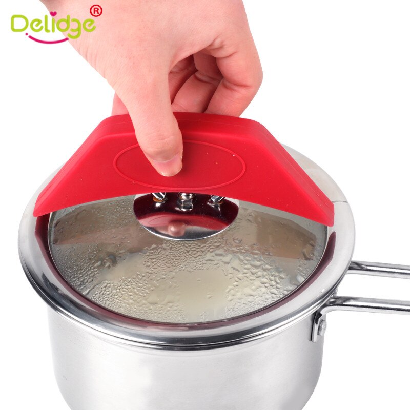 Delidge 1 st Siliconen Assist Handvat Houder Pot Cover Warmte Geïsoleerde Vinger Handschoenen Keuken Koken Tool