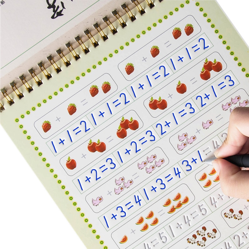 Nuovo Numeri Arabi Quaderno Groove Design Bambini script di Regolare esercizi di Cancelleria per la scuola primaria sacchetto di scuola gli studenti Principianti