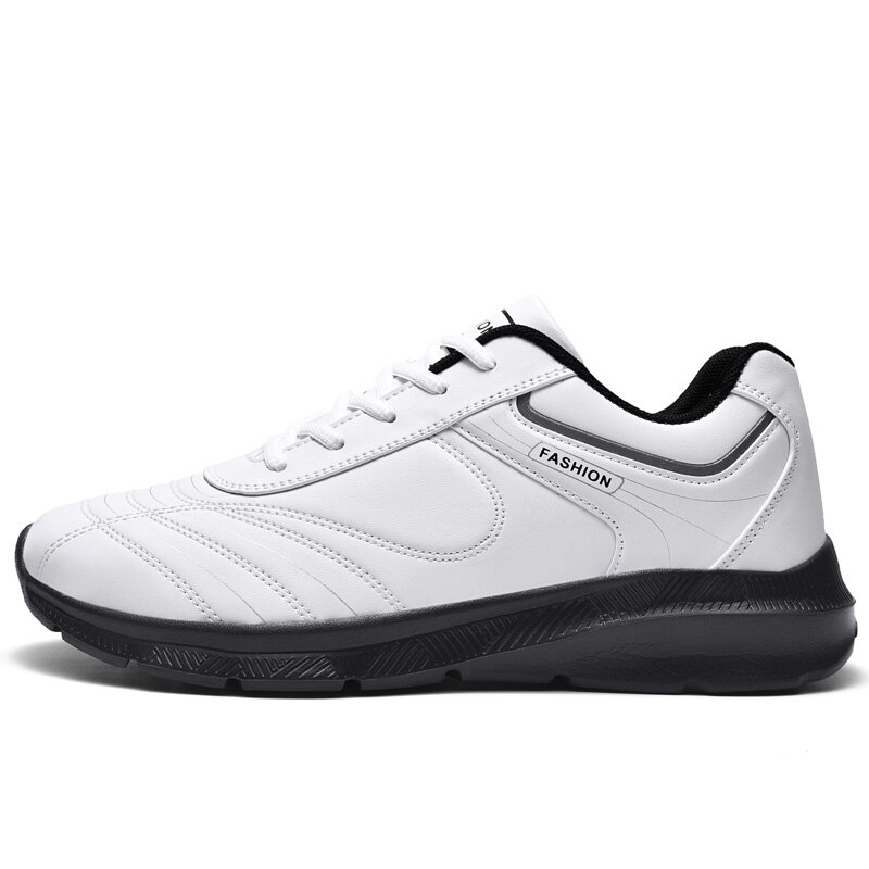 Men's Sneakers Walking Shoes Size 39-48 Men's Colors Comfortable Black and White Outdoor Sneakers Sport Shoes Zapatillas Hombre: White / 11