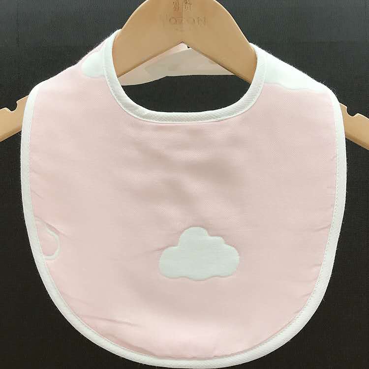 Ya Zan Sechs schichten von Blick Neue Neugeborenen Kleinkind Baumwolle Baby Lätzchen Jungen Mädchen Spitze Speichel Handtuch Quasten Lätzchen Fütterung spucktücher: Rosa Wolken