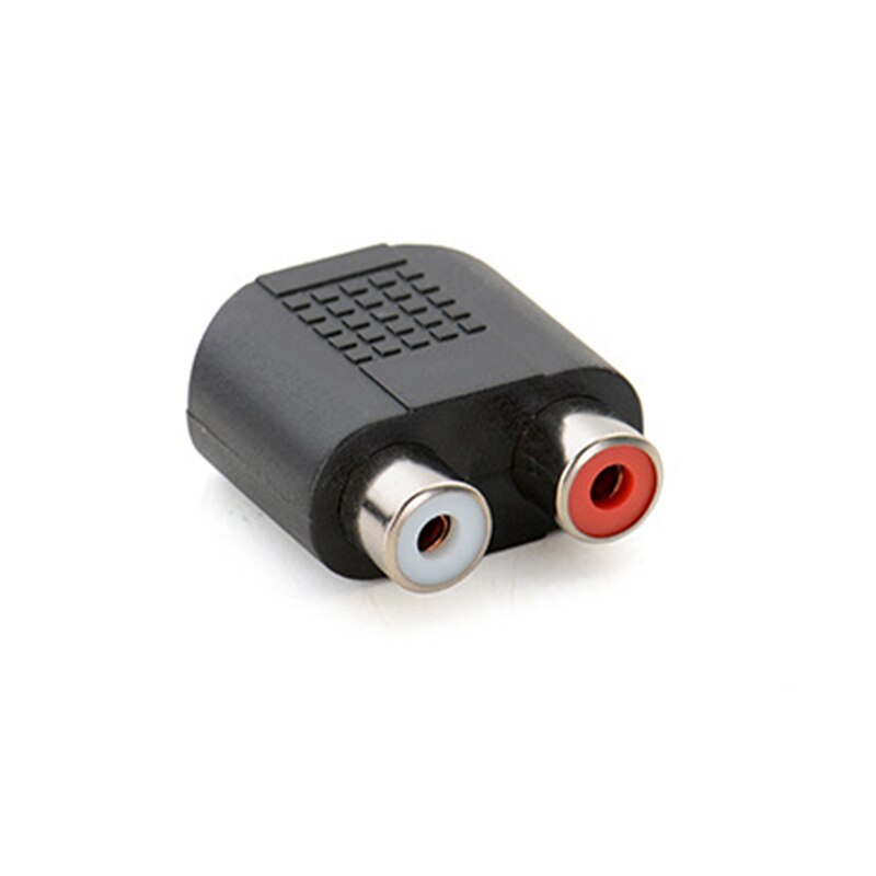 3.5mm Jack To 2 RCA Female to Female Audio Jack Connector Adapter