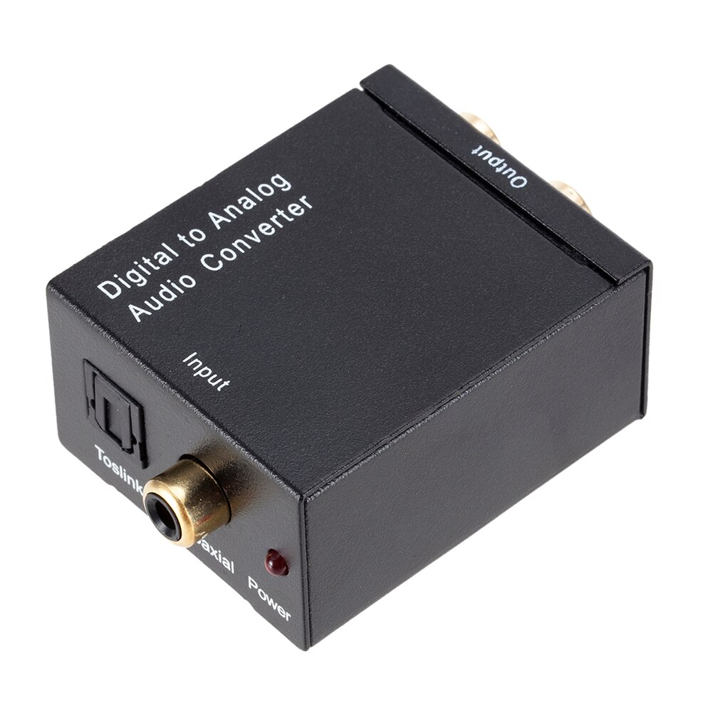 Audio Converter Digital Optical Fiber Toslink Lightweight Amplifier Easily Carrying Coaxial to Analog RCA R/L Decoder