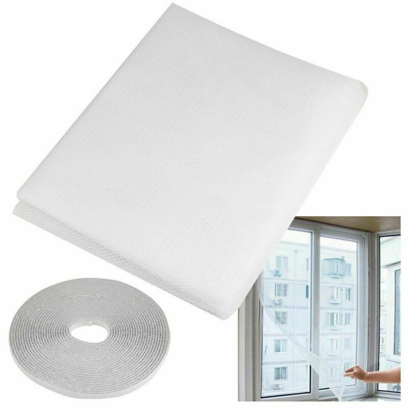 Adjustable Window Screen Net Mesh Curtain Protector For Bugs Fly Mosquito Insect Cover Sticky Removable Washable Invisible