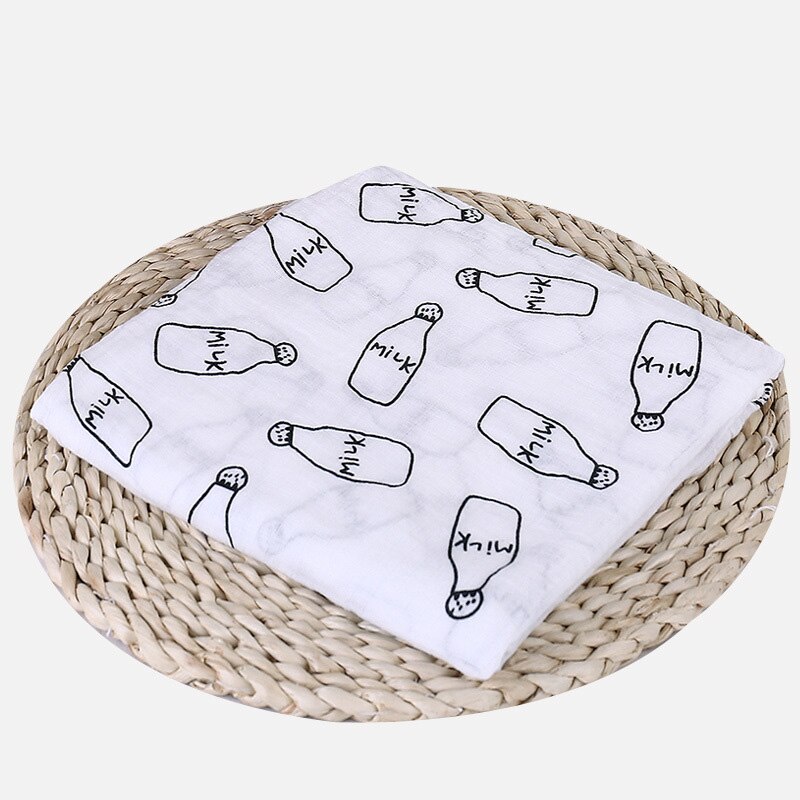 1pc muslin 100%  bomullstepper myke babysyllinger nyfødttepper badehåndkle spedbarnssjal sovesekk flerbruksbabysjal: 16