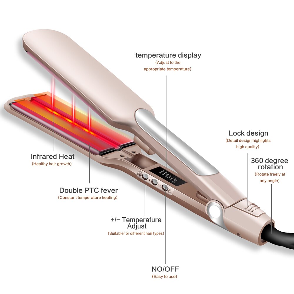 Hair Straightener Infrared Flat Iron Hair Straightening Styler Tools Hair Strightner Ceramic Hair Iron Straightener