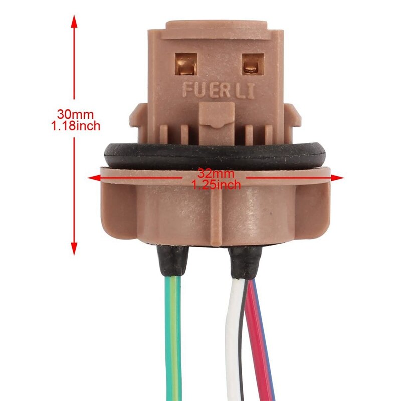 Adaptador hembra para luces de freno, 2 piezas, 7443 bombillas