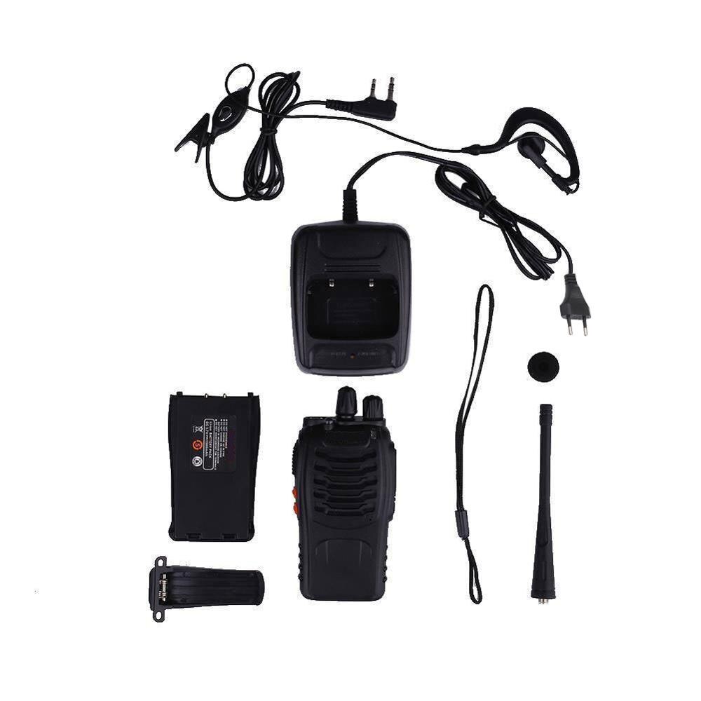 Baofeng bf -888s walkie-talkie 2 stk radiostation transceiver tovejs 400-470 mhz 16ch dc 5v 1000ma bærbar radio