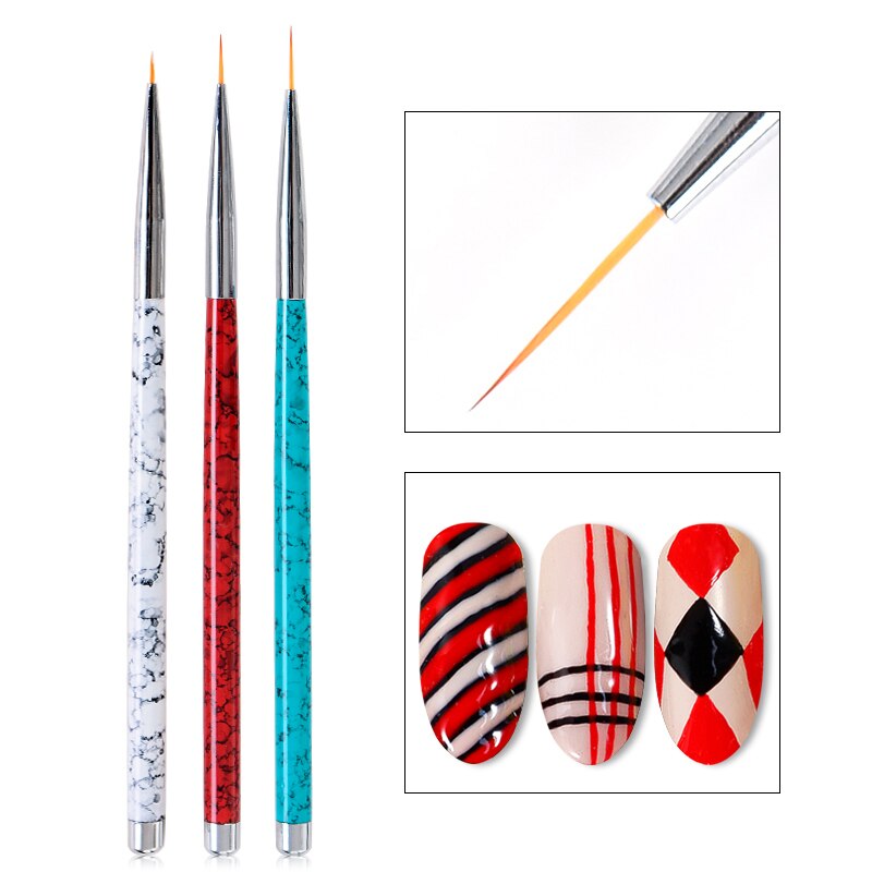 Juego de pinceles para manicura, set de 15 unids/set de brochas para uñas, degradado, esmalte de Gel, dibujo: BE283