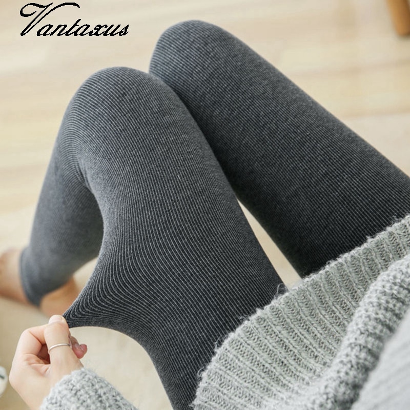 Lady Lente Herfst Blended Stof Dunne Slim Leggings Vrouwen Gebreide Strepen Skinny Broek Grijs Zwart Wijn Rood Wit Legging