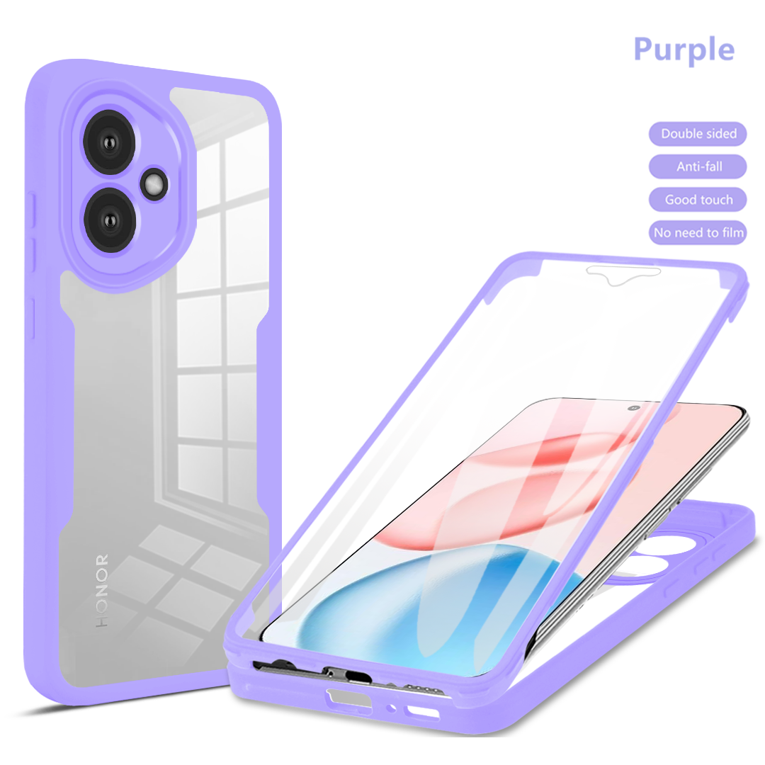 Funda protectora de cuerpo completo a prueba de golpes para Honor 400 Pro Honor 400 Lite 5G, Protector de pantalla, Fundas Coque Capa: Morado / Honor 400 Lite