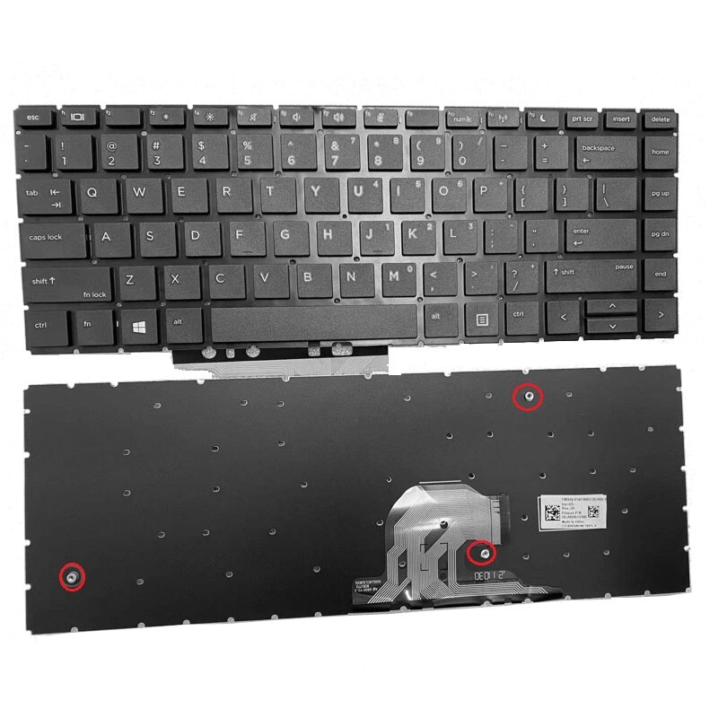 UK US Spanish For HP Probook 440 G6 445 G6 440 G7 445 G7 Laptop Replace Keyboard US Backlit No Frame