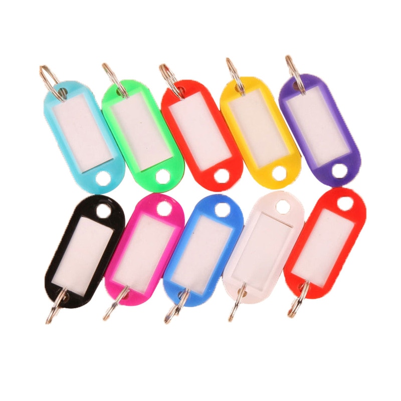 3 stuks sleutelhangers, sleutel-id-labels, meerkleurige bagage-id-labels, hotelnummerclassificatiekaart met sleutelhangers