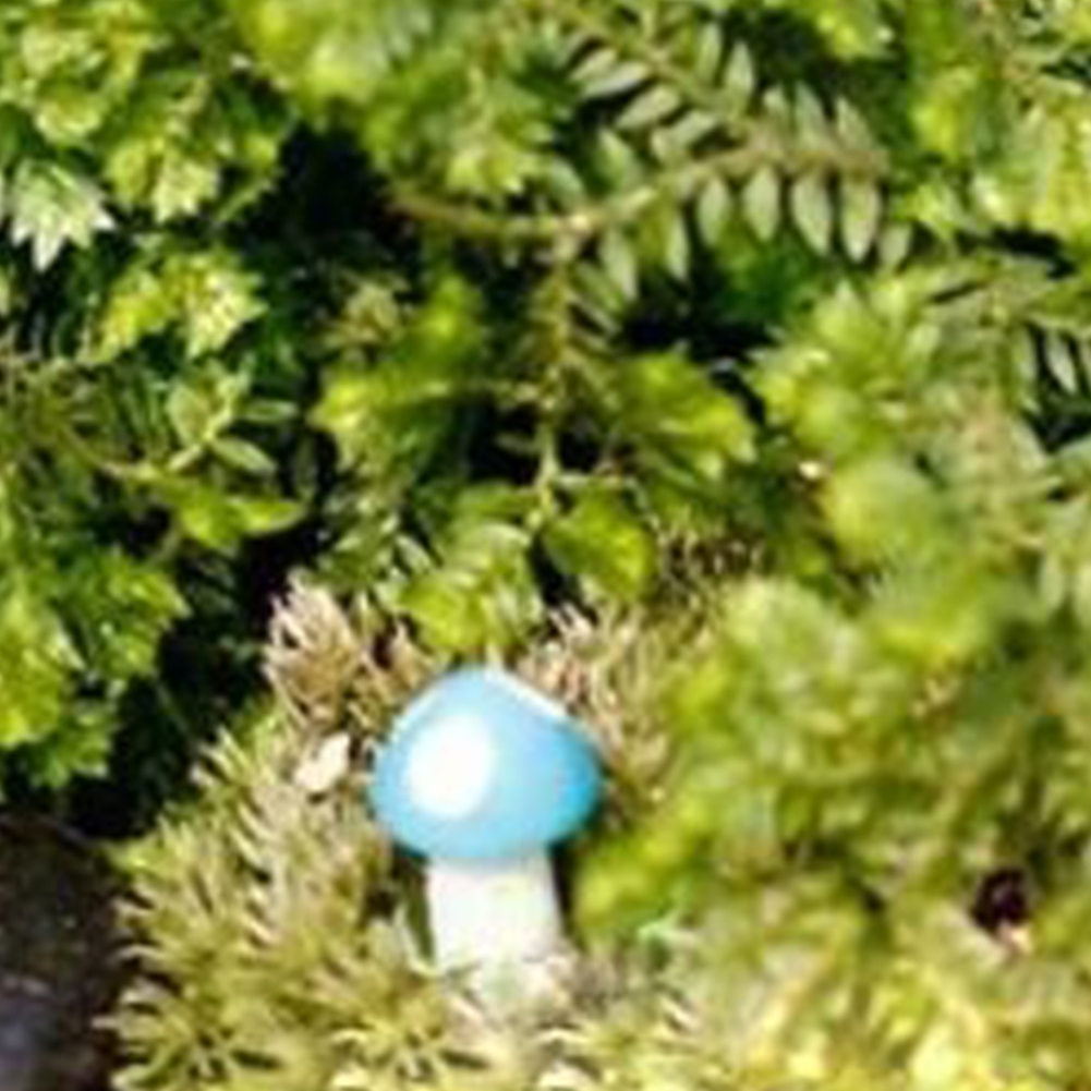 20 stk mini vakker kunstig sopp miniatyrer fe hage ornament harpiks håndverk dekorere hagen din