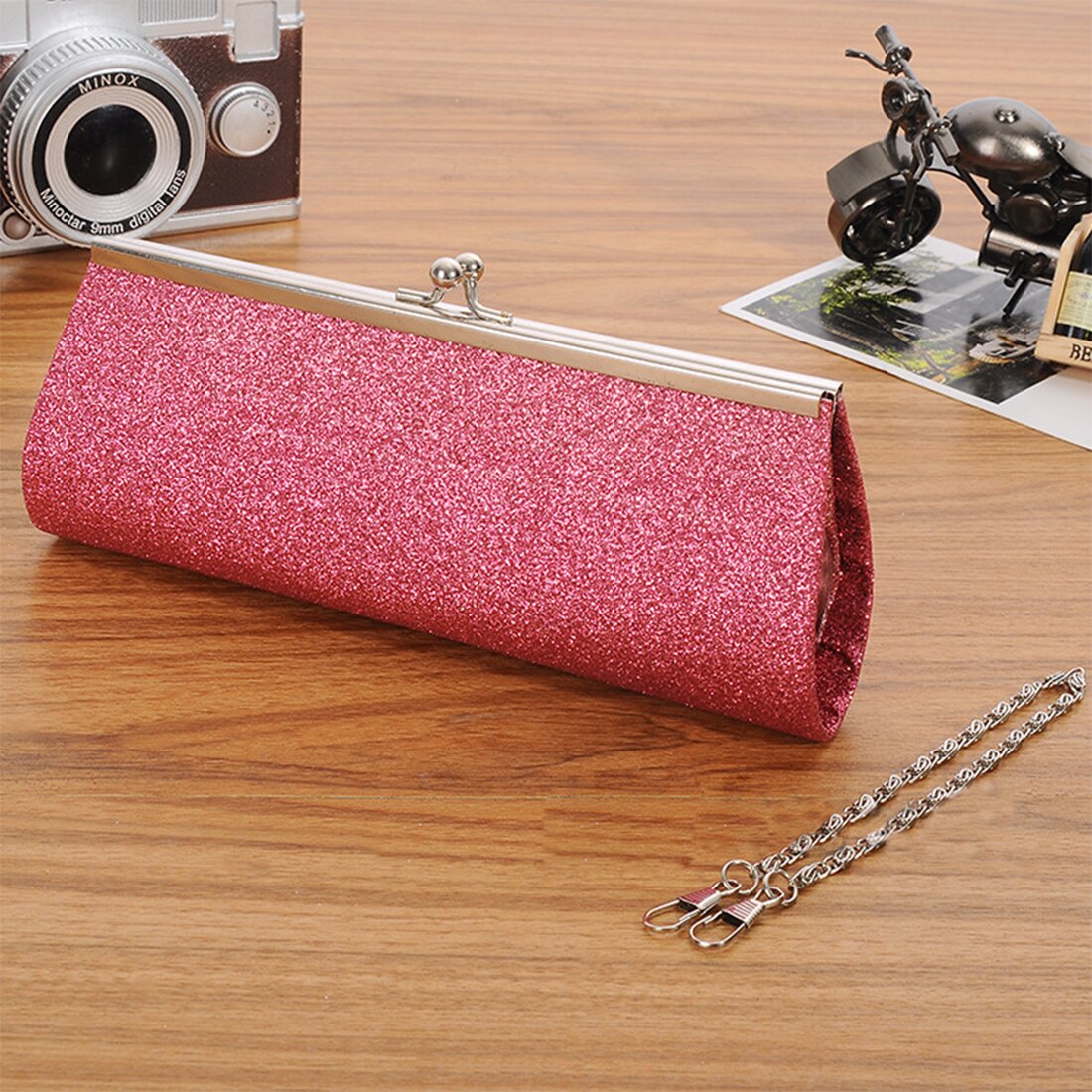 Pochettes de soirée en diamant pailleté pour femmes, sacoche de jour en cristal pour fête de mariage, sac à main brillant avec chaîne en argent et or