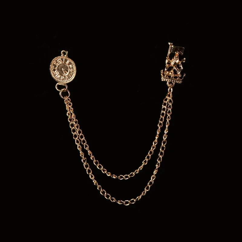 Broche Oiseau Étoile Clip Gland JOLapel Broche, Chemise Imbibée, Broches Vêtements, Accessoires Femme et Homme, ,: Plaqué zinc noir