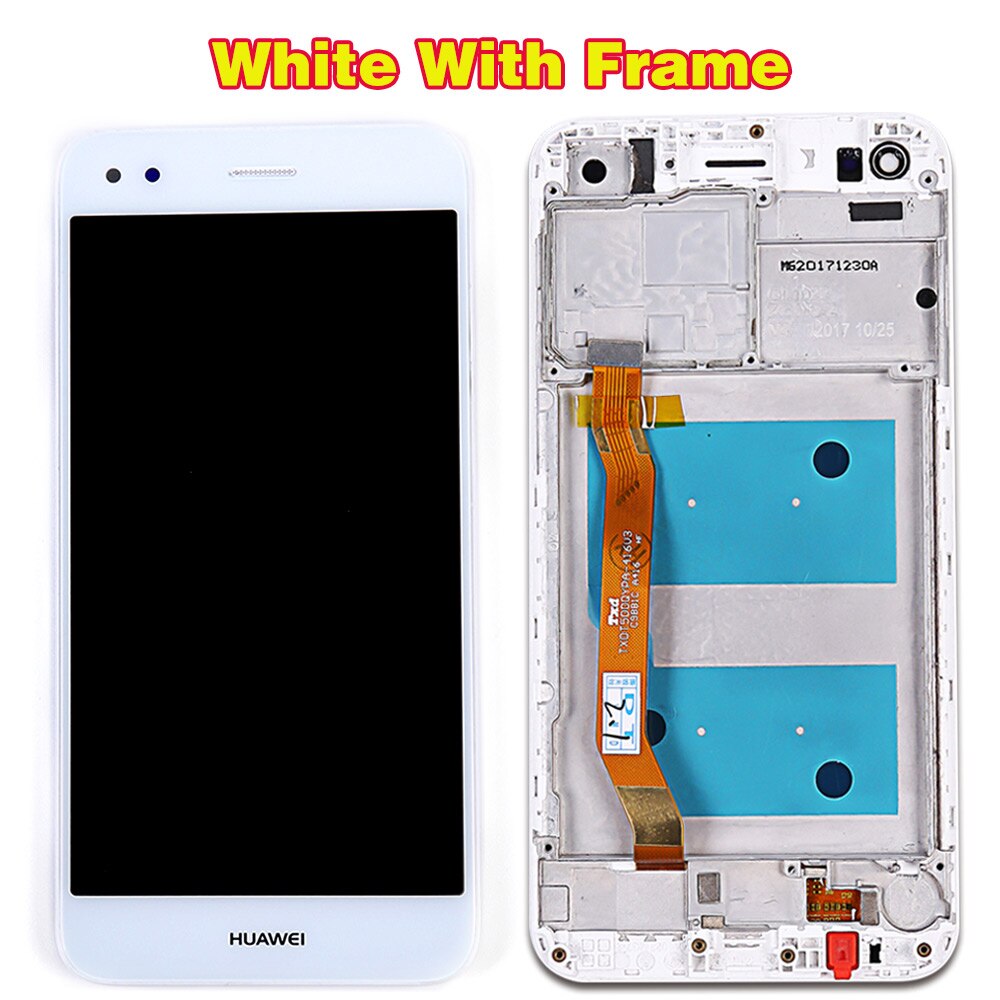 LCD & Touchscreen Digitizer Assembly for Huawei P9 Lite mini / Y6 Pro - 5.0 inch IPS Display - Includes Frame Option - Black, White, Gold: White with Frame