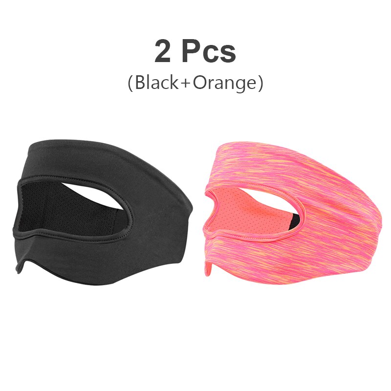 2 Pcs Vr Accessoires Eye Cover Ademend Zweet Band Verstelbare Maten Met Virtual Reality Headsets Voor Oculus Quest 2 Vr masker: black and orange